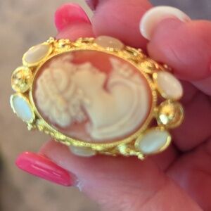 AMEDEO NYC "Modica" 25mm Simulated Cats Eye Ring Size 7